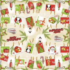 Салфетка для декупажа HF611349 "Календарь", 33х33 см, Германия