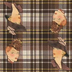 Салфетка для декупажа "Леди в коричневом", 33х33 см, Германия