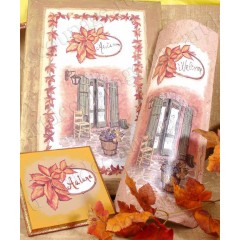 Декупажная карта с золотом "Осенний дворик", 50х70 см, To-Do Италия