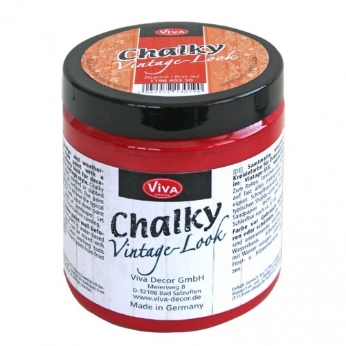 Краска меловая Chalky Vintage-Look, цвет 403 кирпично-красный, 250мл, Viva Decor 