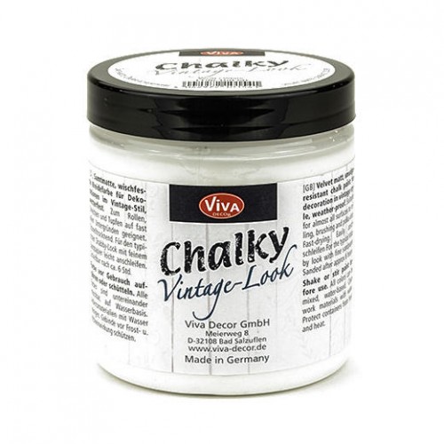 Краска меловая Chalky Vintage-Look, цвет 100 белый, 250мл, Viva Decor 