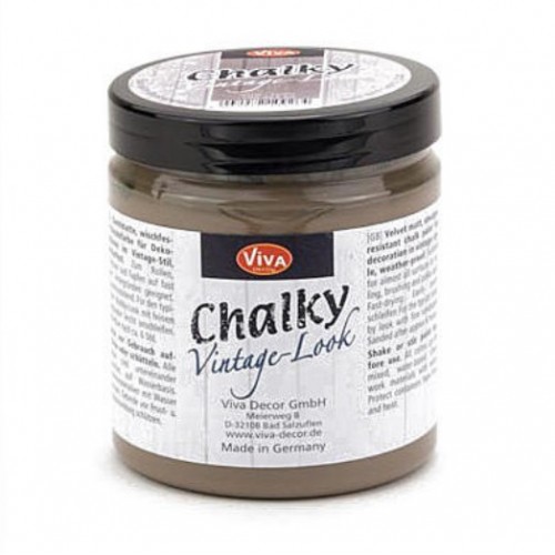 Краска меловая Chalky Vintage-Look, цвет 4523 серо-коричневый, 250мл, Viva Decor 