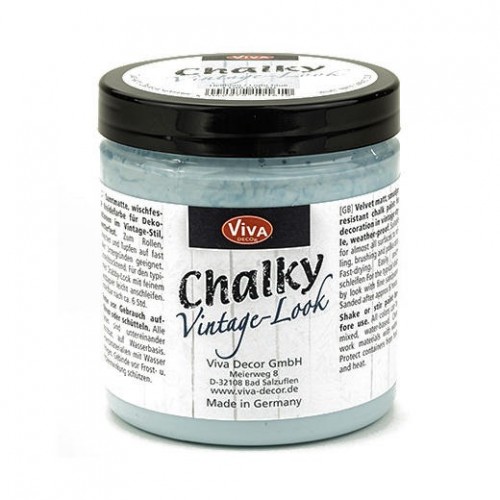 Краска меловая Chalky Vintage-Look, цвет 601 голубой, 250мл, Viva Decor 