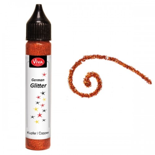  Контур с блестками German Glitter, цвет 904 медь блестки, Viva Decor (Германия)