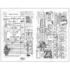 Штампы силиконовые Viva Decor Silikon Stempel D102 "Чертежи" коллекция Мужская тема