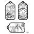 Штампы силиконовые Viva Decor Silikon Stempel D123 Бирки, время, 14х18 см