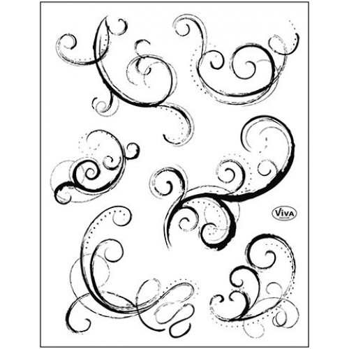 Штампы силиконовые Viva Decor Silikon Stempel Завитки, 14х18 см