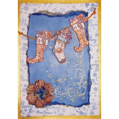 Штампы силиконовые Viva-Silikon-Stempel D71 "Звезды, новогодние носки", 14х18 см, Германия