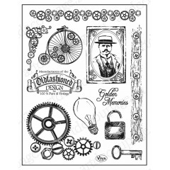 Штампы силиконовые Viva Decor Silikon Stempel D98 "Механизмы" коллекция Мужская тема