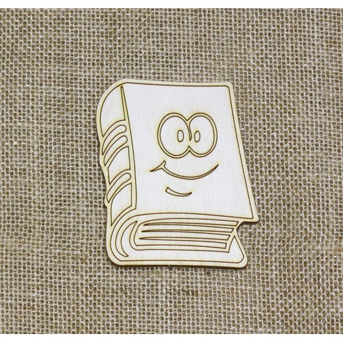 Заготовка деревянная фигурка Книга, фанера, 7х10 см, Woodbox