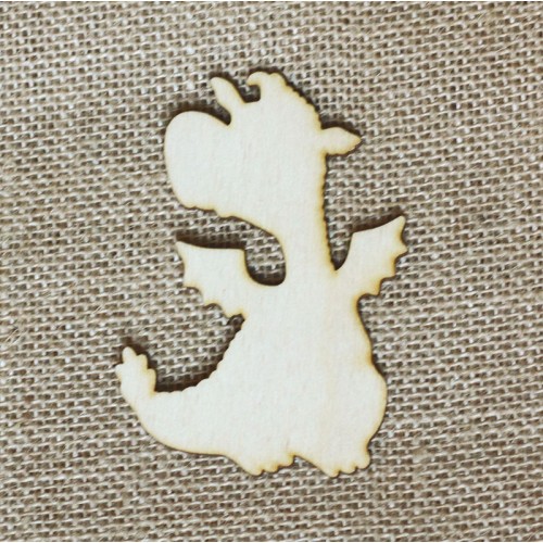 Заготовка деревянная фигурка Дракон, фанера, 7,5х10 см, Woodbox