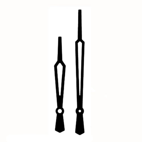 Стрелки для усиленных часовых механизмов  YT9083black, 127/93 мм, Young Town