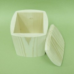 Банка закругленная, сосна, 14х14х15,5 см, Россия