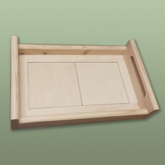 Заготовка поднос с 2 плитками 24х39 см, сосна 