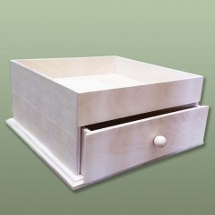 Заготовка поднос сервировочный деревянный 25х25хh13 см, Россия