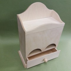 Заготовка чайный домик двойной с ящичком, фанера, 18х27х9,5 см, Россия
