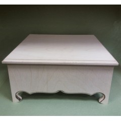 Заготовка шкатулка на ажурных ножках, 27х27х13 см, фанера