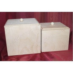 Заготовка коробка большая, фанера, 14х14х14 см, Россия