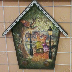 Заготовка ключница "Домик" без крючков, 22х16 см, Россия