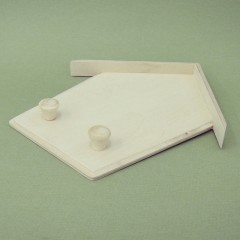 Заготовка ключница "Домик" с 2 крючками, фаска по краю, 22х16 см, фанера