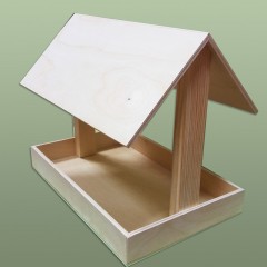 Заготовка кормушка для птиц, 29х19хh25 см, фанера и сосна