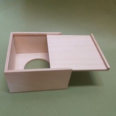 Заготовка салфетница деревянная для маленьких салфеток, 14х14х8 