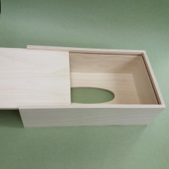 Заготовка салфетница деревянная прямоугольная, 25х14х8 см, Россия