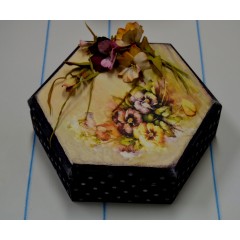 Заготовка шкатулка шестигранная 12,5хh4,5 см, Россия