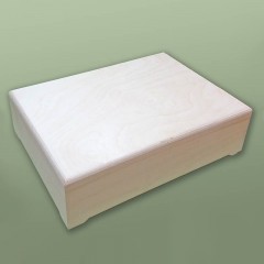 Заготовка шкатулка деревянная, 6 отделений, 34х25х10 см, Россия