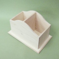 Заготовка карандашница двойная Волна, фанера, 10х17хh12 см, Россия