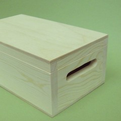 Заготовка шкатулка деревянная с ручками, сосна, 25х15х10 см, Россия