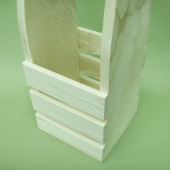 Заготовка ящик для одной бутылки, сосна, 12х12х40 см, Россия