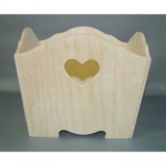 Заготовка Кашпо низкое с сердечком 20х19х19 см, Россия