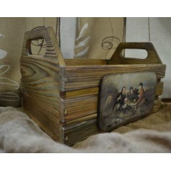 Заготовка ящик реечный с ручками, сосна, 18х329хh18,5 см, Россия