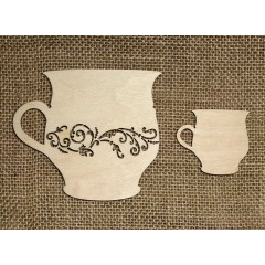 Плоская фигурка Мельница, фанера, 4,3х5 см