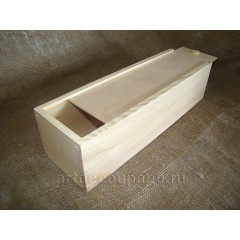 Заготовка коробка для вина, сосна, 38х11х9.5 см, Россия