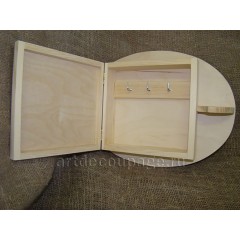 Заготовка ключница с овальным основанием, 25х33х7 см, Россия