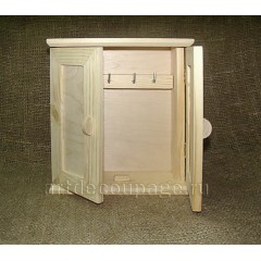 Заготовка ключница шкафчик из сосны, 21х7х22 см, Россия