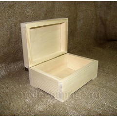 Заготовка шкатулка прямоугольная из сосны, 14,5х10,5х6,5 см, Россия