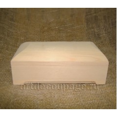 Заготовка шкатулка с граненой крышкой, сосна, 17,5х9х7 см, Россия