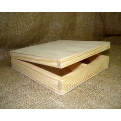 Заготовка шкатулка купюрница двойная из сосны, 18х18х4,5 см, Россия