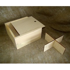 Заготовка чайная коробка, сосна, 18х18х9 см, Россия