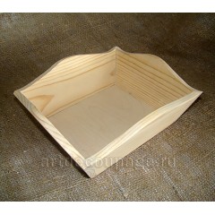 Заготовка конфетница фигурная из сосны, 22х22х8.5 см, Россия