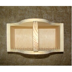 Заготовка коробка двойная открытая, сосна, 11х17,5х19,5 см, Россия