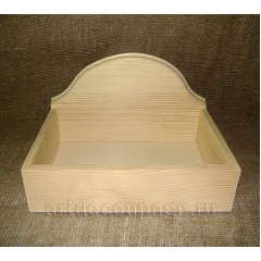 Заготовка чайная коробка 6 отделений, сосна, 25х18,5х15 см, Россия