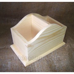 Заготовка карандашница двойная, сосна, 20х13х13 см, Россия