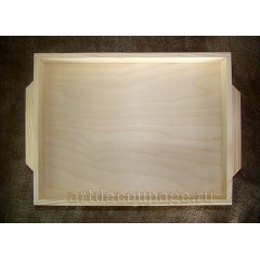 Заготовка поднос сервировочный из сосны, 40х27х11 см, Россия