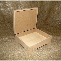 Заготовка шкатулка на ножках, МДФ, 16х14х6 см, Россия