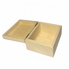 Заготовка шкатулка из фанеры, 12х10х6,5 см, Россия