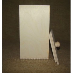 Заготовка коробка для сыпучих продуктов большая, фанера, 10х10х20 см, Россия